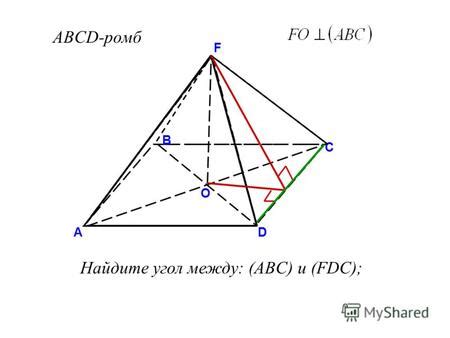 abcd ромб найти угол c