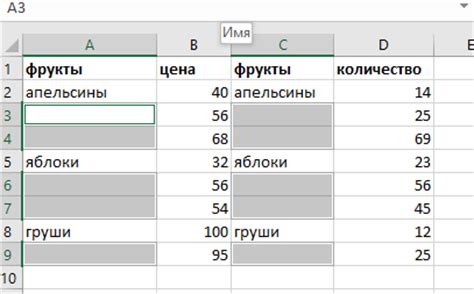 excel найти пустые ячейки
